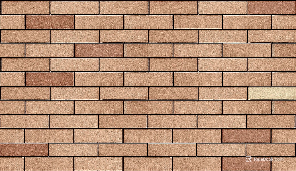 Brick wall ochre tricolor full-body brick texture