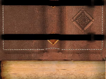 Retro Brown Leather Spine Binding texture (ID:ffaeh704339)