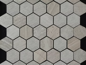 Hexagonal brick honeycomb brick black and white texture (ID:ffaag02924)