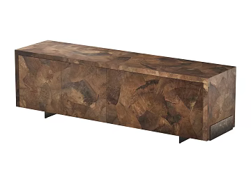 Dark brown wood parquet living room TV cabinet texture (ID:ffaeh961736)