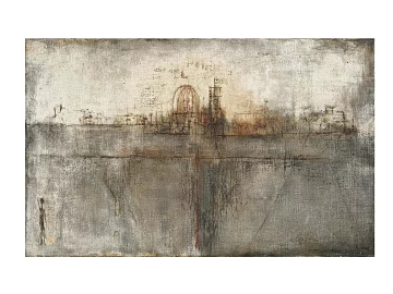 Grey-brown abstract architectural decorative painting texture (ID:ffaeh672636)