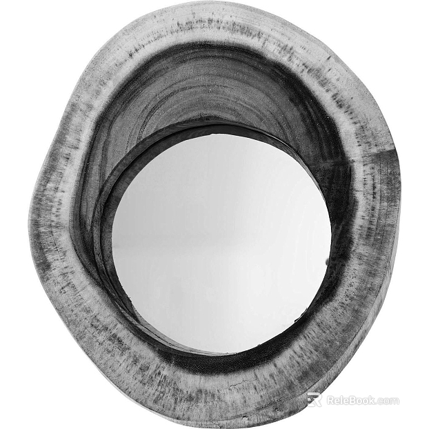 Grey distressed solid wood round frame texture