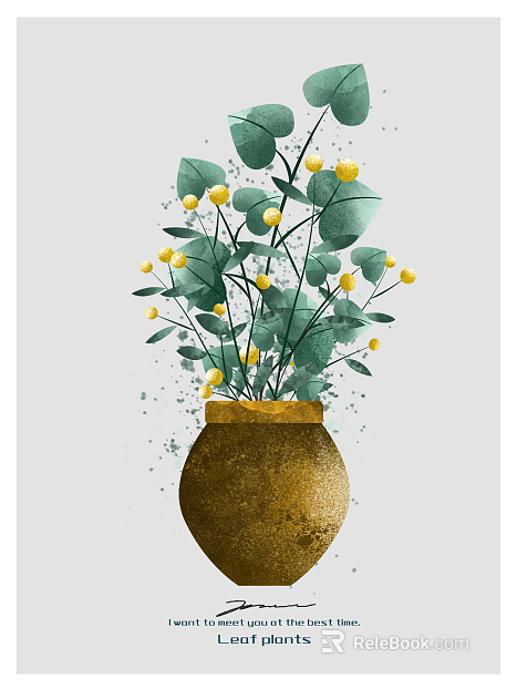 Plant painting texture