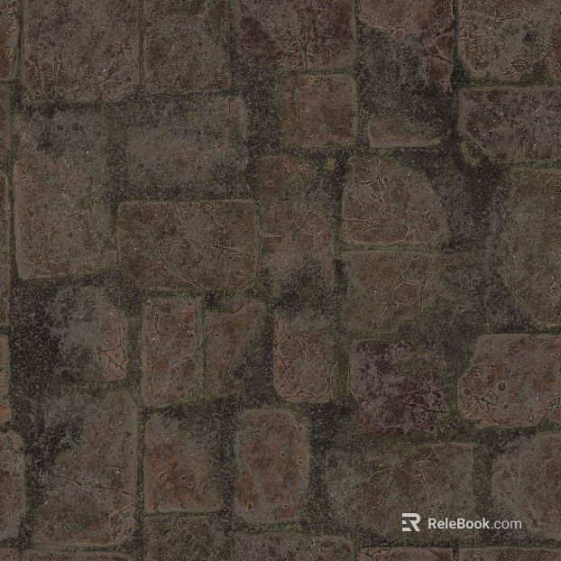 Grey-brown stone paving brick courtyard pavement texture