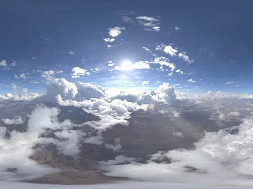 Sky Exterior White Clouds Sunny Day HDR texture (ID:ffaeh007324)