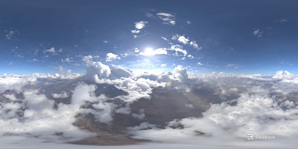 Sky Exterior White Clouds Sunny Day HDR texture