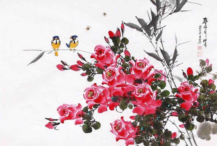 Plant Painting Hanging Painting Flower Decorative Painting texture