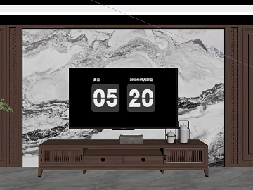 Black and white landscape marble TV background wall texture (ID:ffaeh456674)