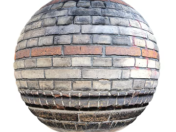 Brick wall PBR texture (ID:ffach350714)