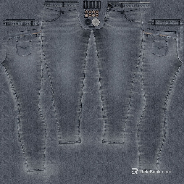 Soot Blue Washed Denim Fabric texture