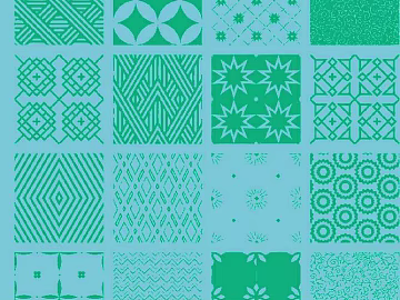 Cyan Geometric Tile Interior Wall Tile texture (ID:ffaeh409882)