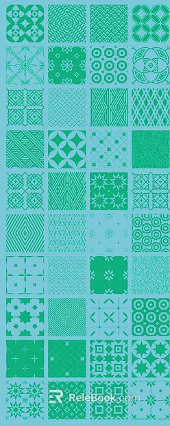 Cyan Geometric Tile Interior Wall Tile texture
