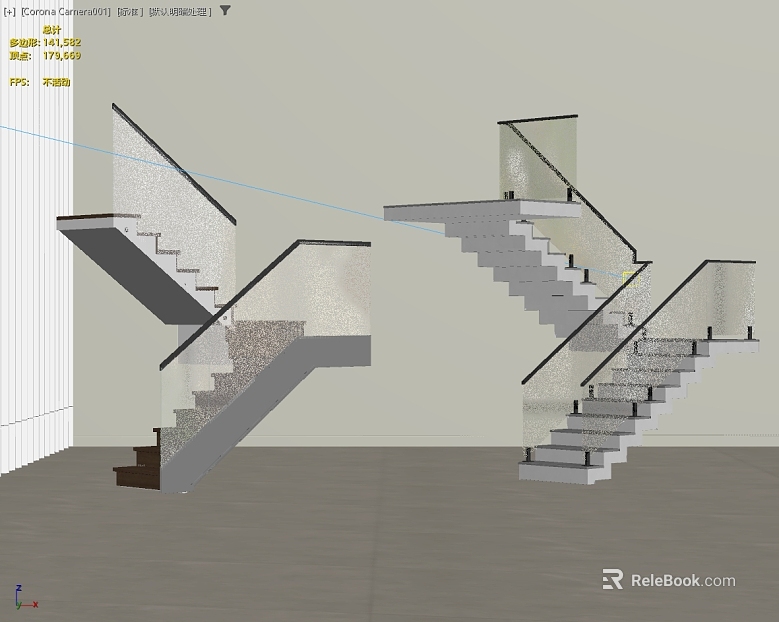 Gray Cement Stair Indoor Duplex texture