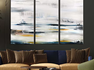Grey and White Blues Abstract Decorative Painting Living Room Hanging Painting texture (ID:ffaeh272196)