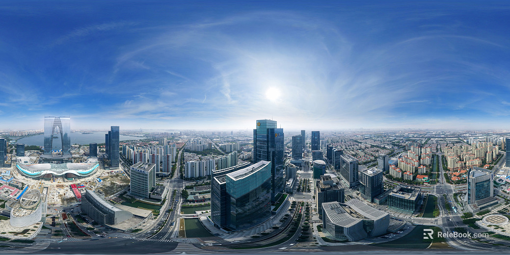 HDR urban ecological greening panorama texture