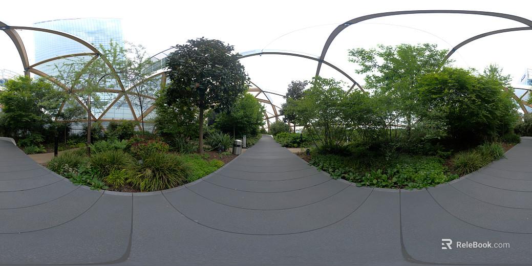 Modern Interior Roof Garden Terrace Daytime HDR texture