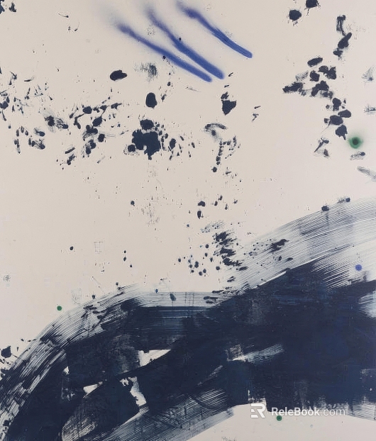 Blue and Black Abstract Art Painting Wall Decoration texture
