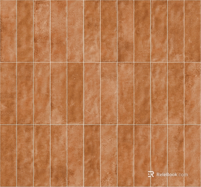 Warm Brown Strip Antique Tile Kitchen and Bathroom Wall texture