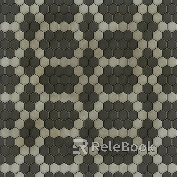 Hexagonal brick interior wall contrast brick texture