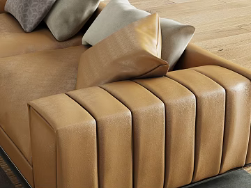 Light Luxury Yellow Brown Soft Bag Leather Sofa Fabric texture (ID:ffaeh352874)