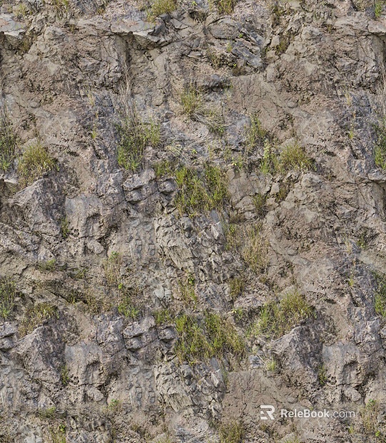 Culture stone long grass rock rubble texture