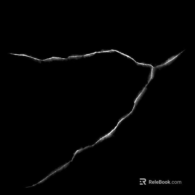 Broken crack black and white black and white bump texture