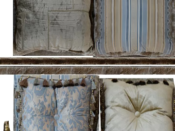 Light Blue Beige Suede Pillow Living Room Soft texture (ID:ffaeh675839)