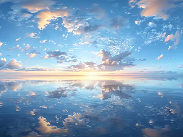 Dazzling Sea Sunrise Daytime HDR texture (ID:ffach840914)