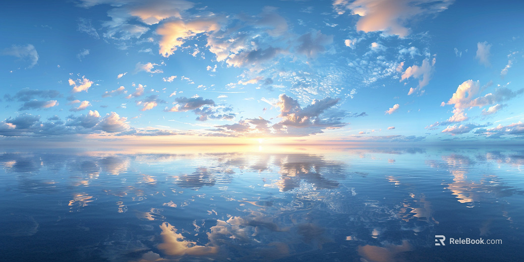 Dazzling Sea Sunrise Daytime HDR texture