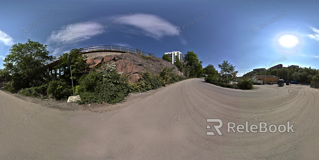 hdr sunny day city suburb highway texture