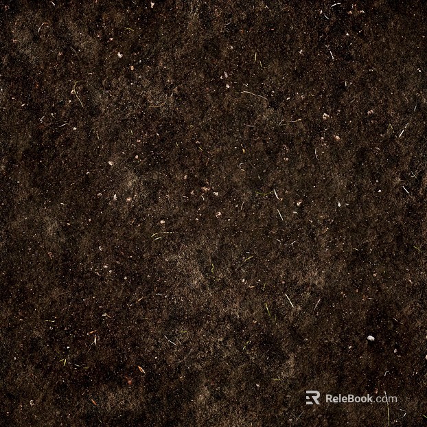 Dark brown soil, outdoor ground texture