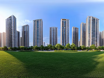 Clean Greenbelt City Panorama HDR texture (ID:ffach862950)
