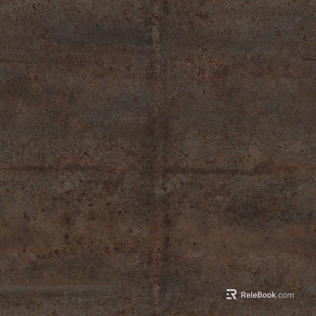 Dark brown distressed metal wall finish texture