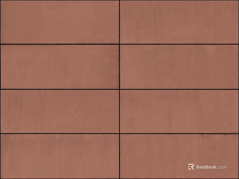 Red brown plain ceramic tile wall surface texture