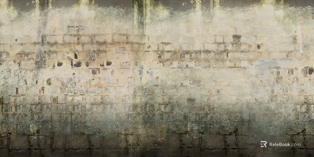 Rice gray old brick wall decoration texture