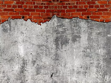 Brick wall Post-war wind red brick cement wall 3d model