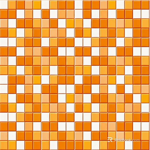 orange white mosaic tile texture