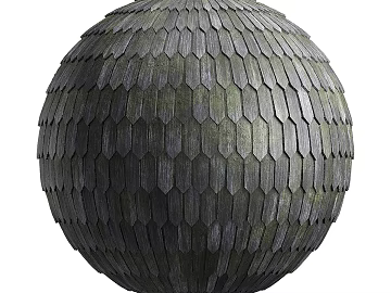 Roof shingle PBR 3d model