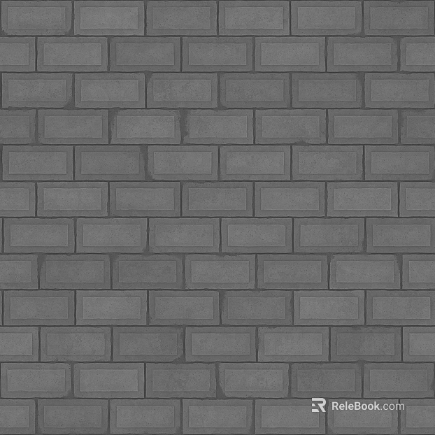 Wall tile black and white bump texture