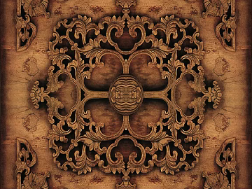 wood carved wood color carved 3d model