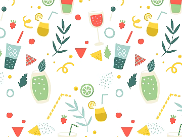 Summer Theme Pattern Summer Elements Cool Holiday Beach Items Decorative Background texture (ID:ffach935046)