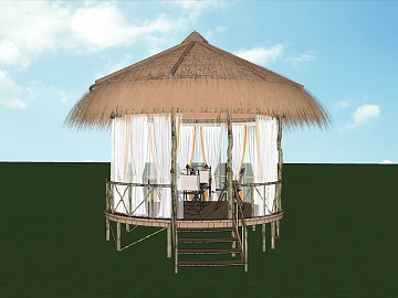 Quiet Thatched Casual Pavilion texture (ID:ffaeh637824)