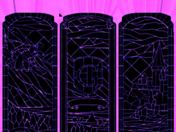 Purple Art Glass Decorative Doors and Windows texture (ID:ffaeh252916)