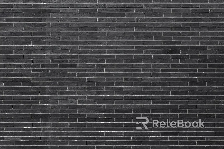 Brick wall enclosing wall black and white texture