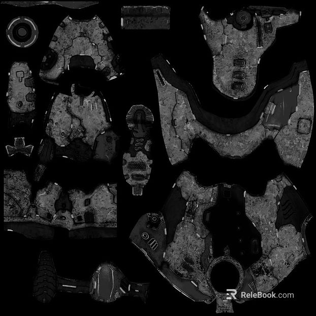 Gray black old metal mechanical components texture