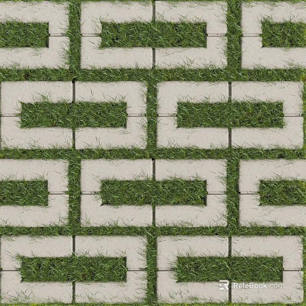 grass-planting brick texture