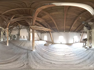 Daytime Indoor HDR Wooden House Warehouse 3d model