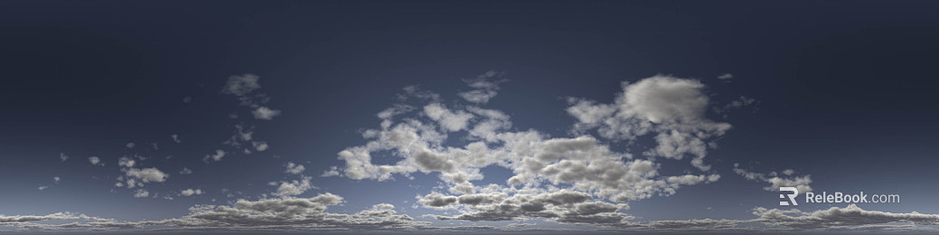 Blue Sky and White Clouds Day HDR Map texture