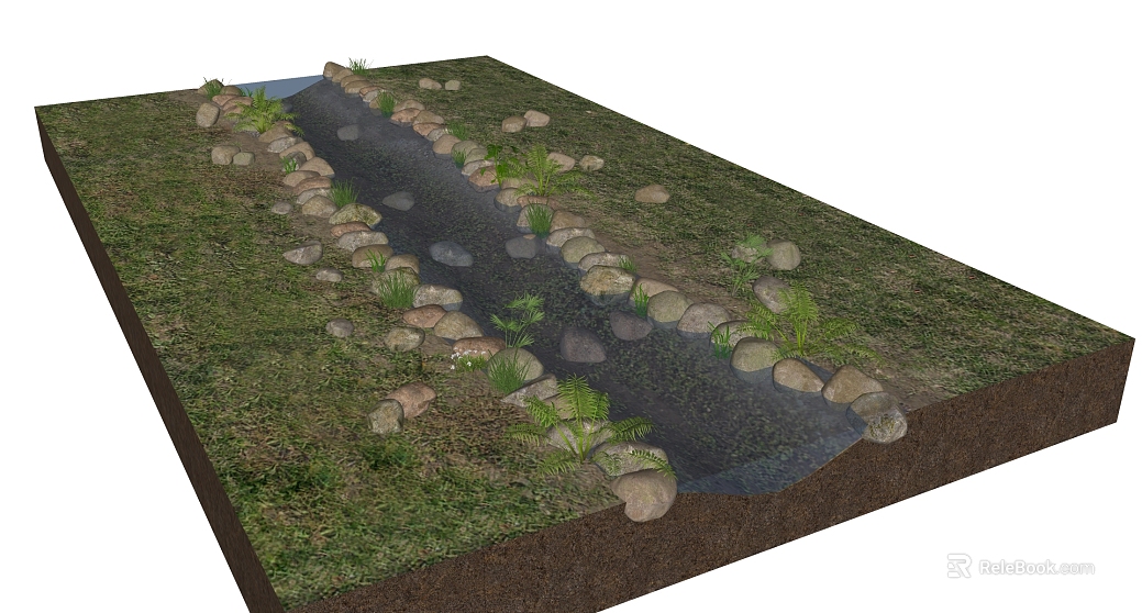 Wild Stream Landscape Courtyard Landscaping texture
