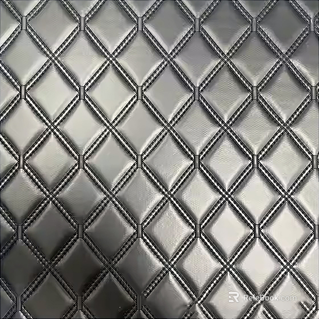Rhomboid-Plaid Soft Leather texture